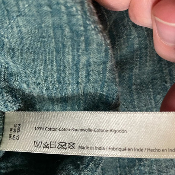 Free People Fp One Shiloh Quilted Sweatshirt Pullover Zip Oversized Ribbed Sz Lg - Picture 7 of 7